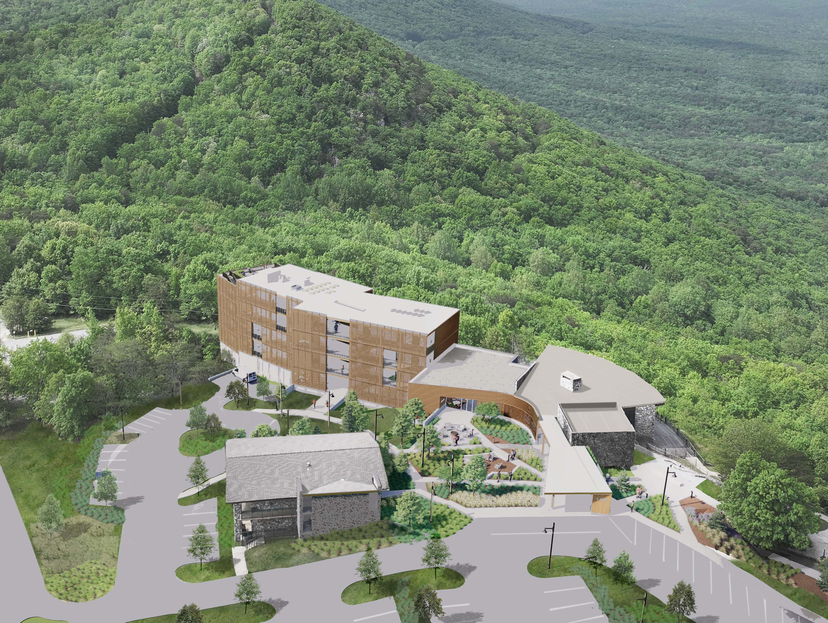 Chambless King Architects Cheaha State Park Lodge Aerial OPT 3