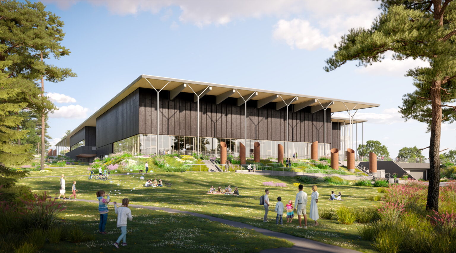 Community Centre Library Cameron Community Centre & Library | Mercer Mass Timber
